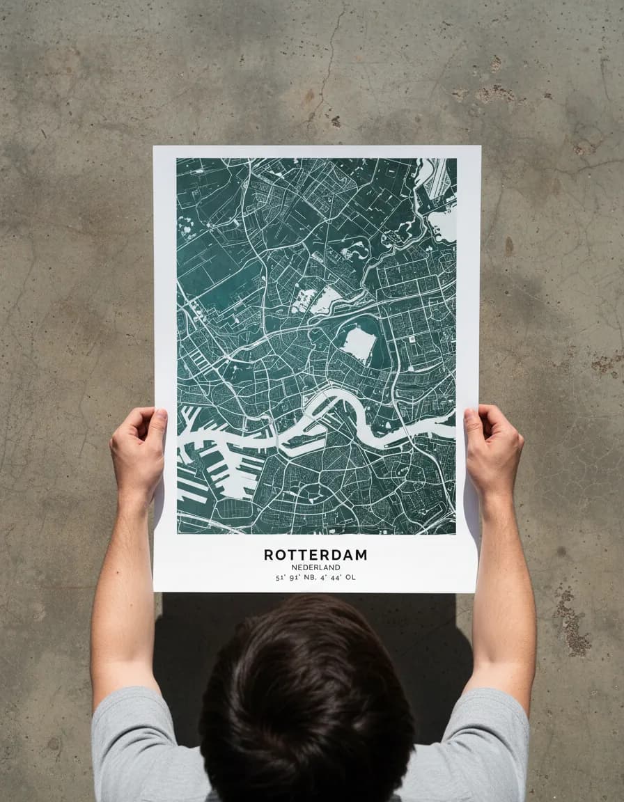 MINUSTO. stadsposter aan de muur
