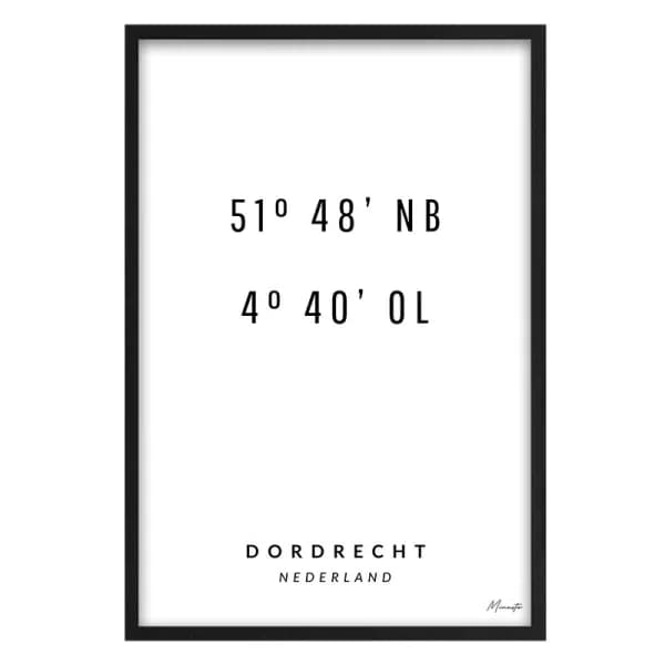 Coördinaten Dordrecht