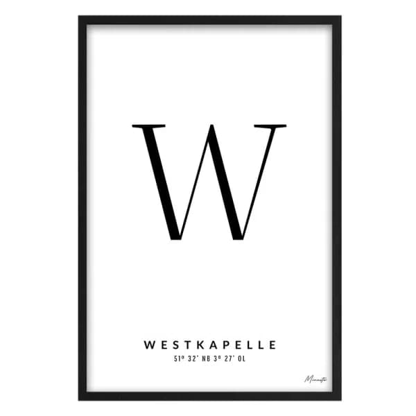 Letter W Westkapelle