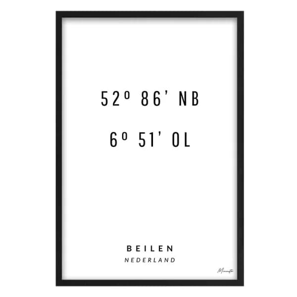 Coördinaten Beilen