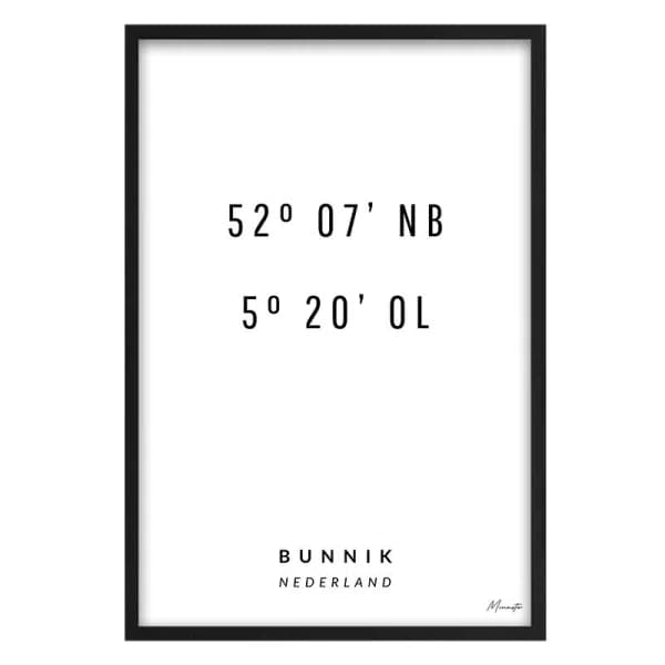 Coördinaten Bunnik