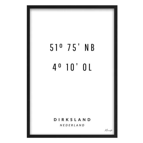 Coördinaten Dirksland