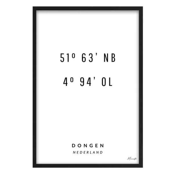 Coördinaten Dongen