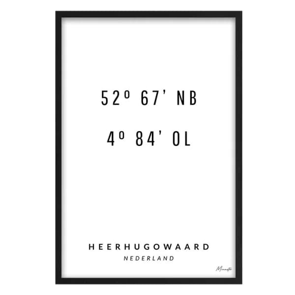 Coördinaten Heerhugowaard