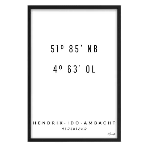 Coördinaten Hendrik-Ido-Ambacht