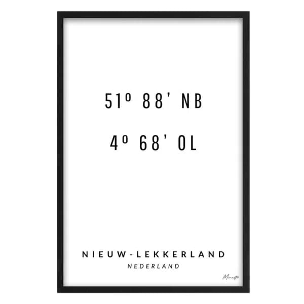 Coördinaten Nieuw-Lekkerland