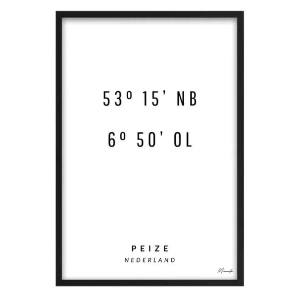 Coördinaten Peize