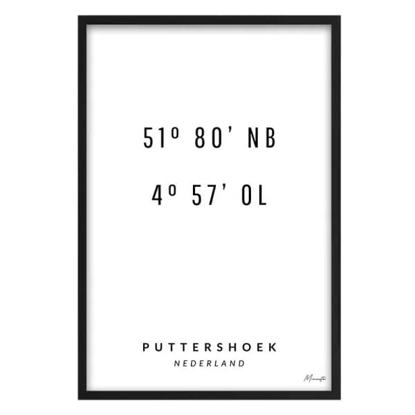 Coördinaten Puttershoek