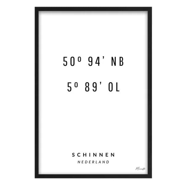 Coördinaten Schinnen
