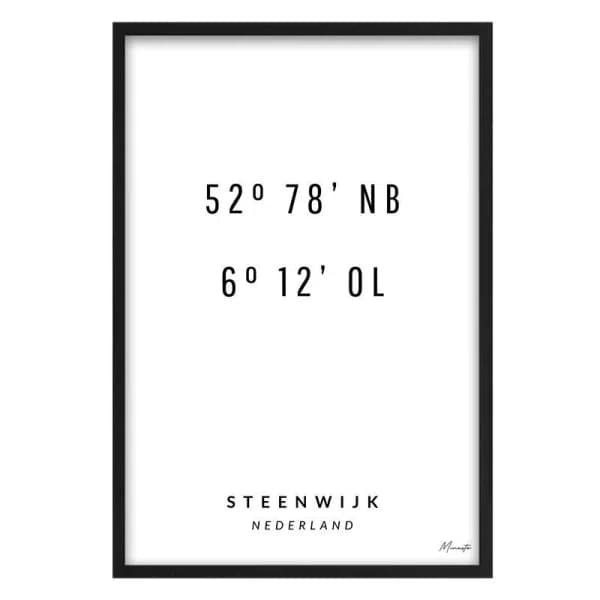 Coördinaten Steenwijk
