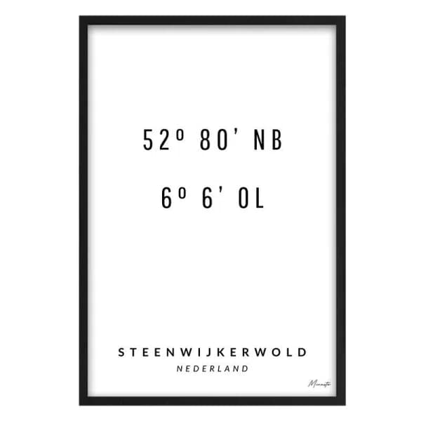 Coördinaten Steenwijkerwold