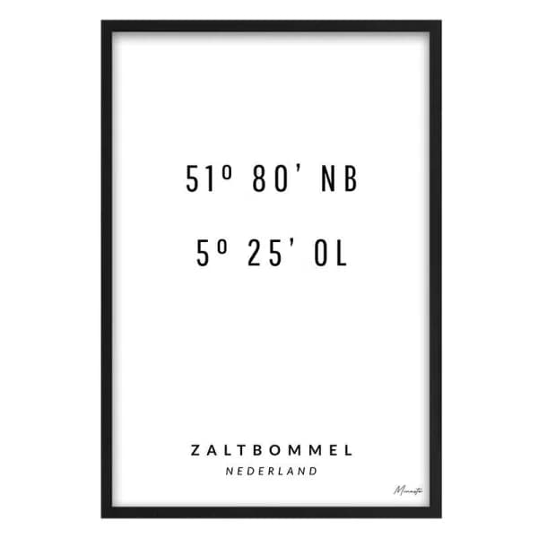 Coördinaten Zaltbommel
