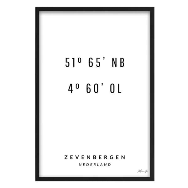 Coördinaten Zevenbergen