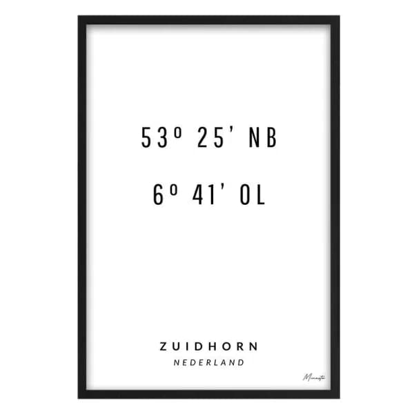 Coördinaten Zuidhorn