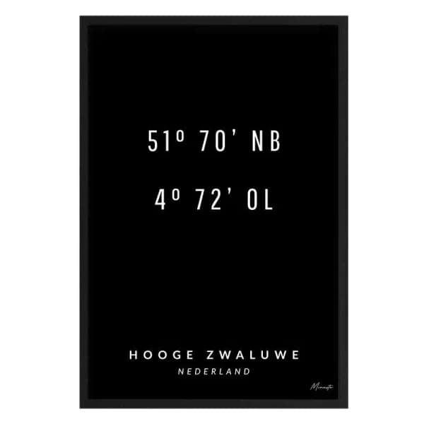 Coördinaten Hooge Zwaluwe