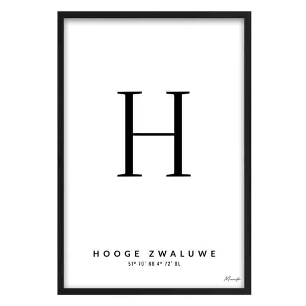 Letter H Hooge Zwaluwe
