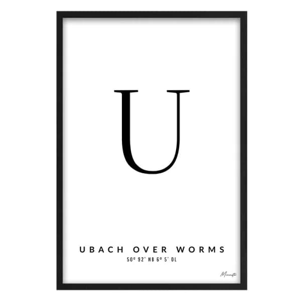 Letter U Ubach over Worms