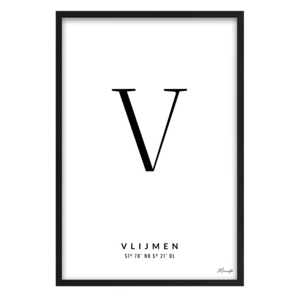 Letter V Vlijmen