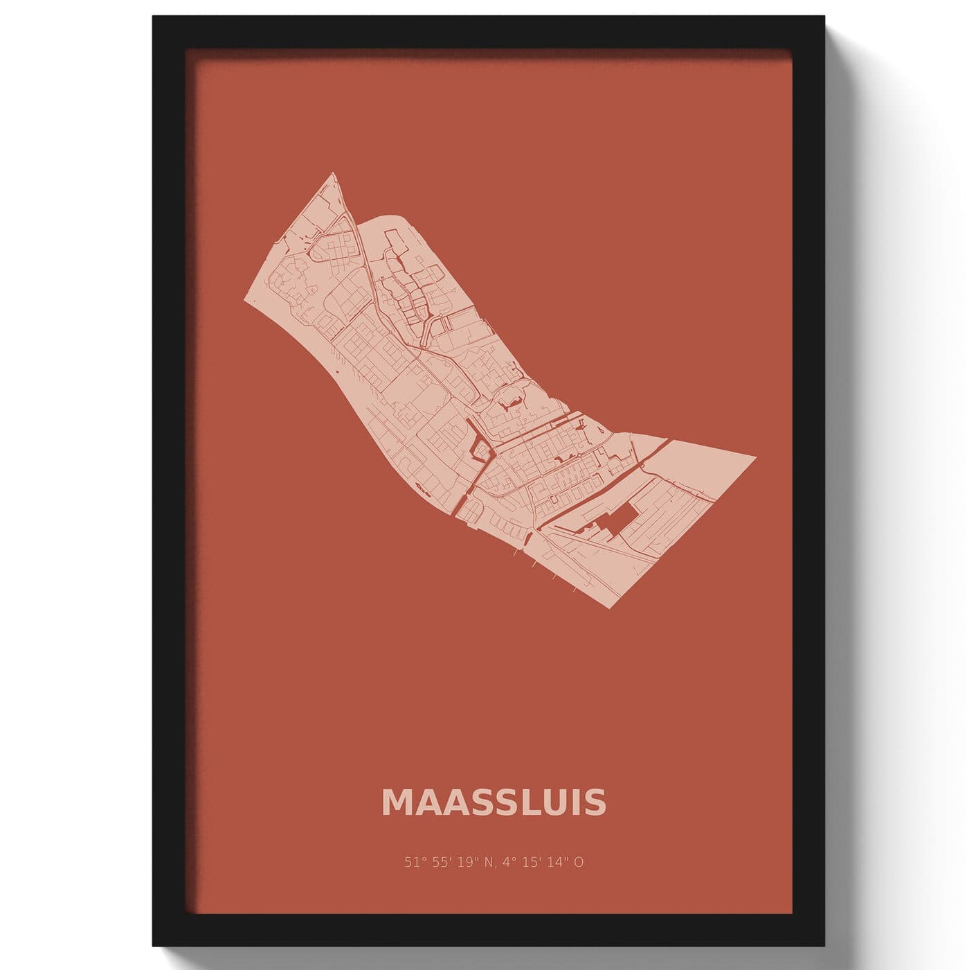 Poster Maassluis - Rood