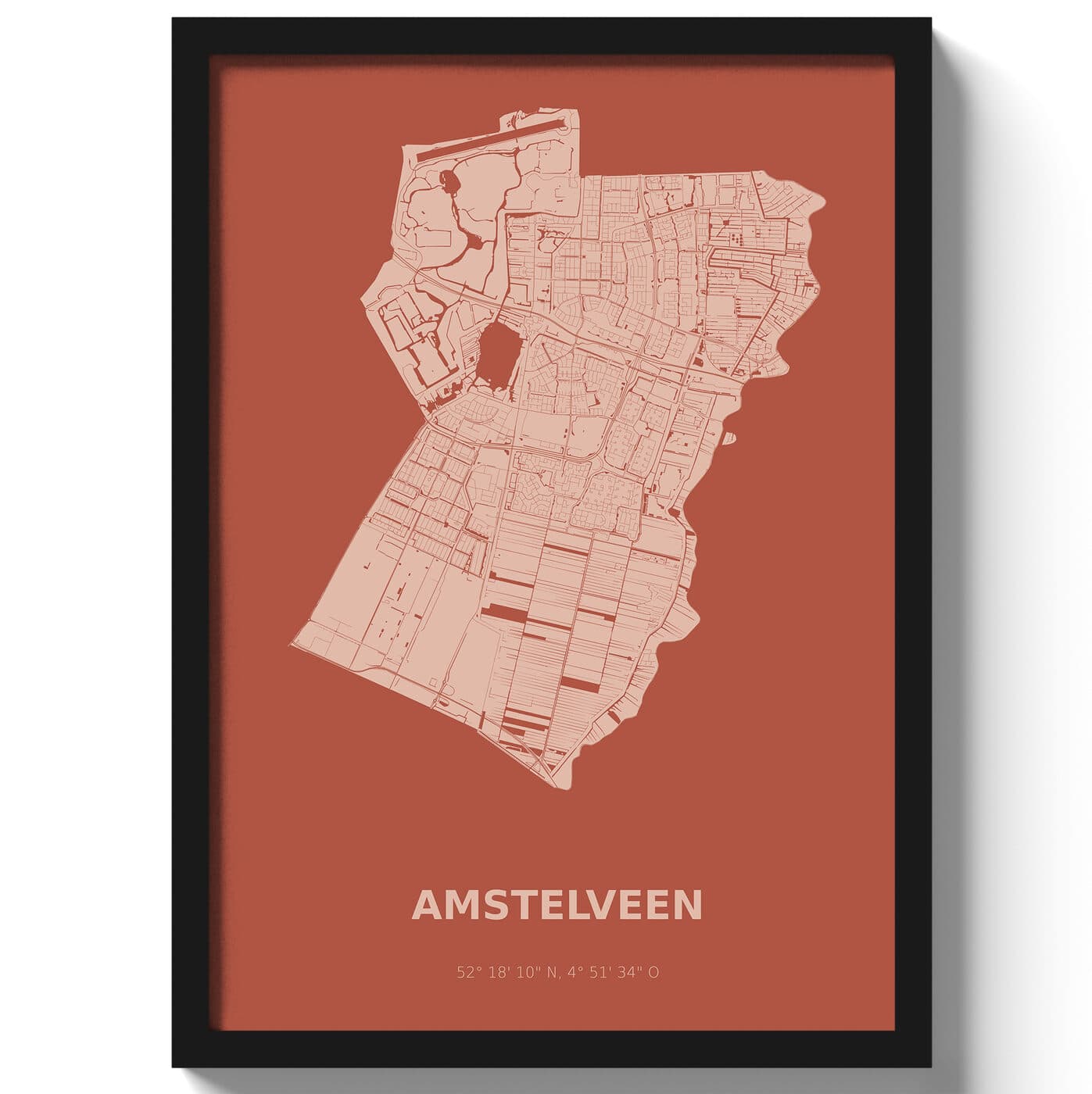 Poster Amstelveen - Rood