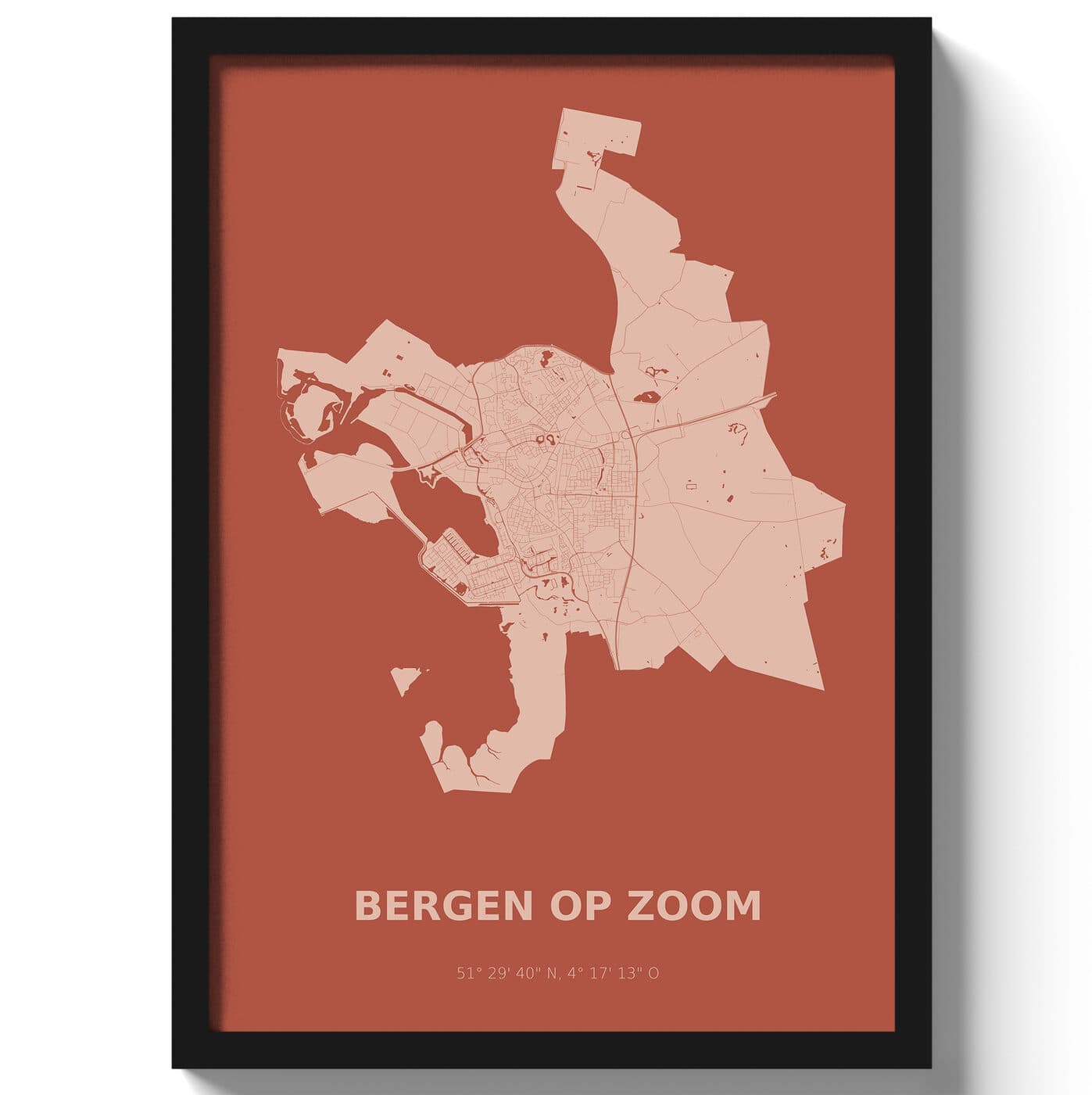 Poster Bergen op Zoom - Rood