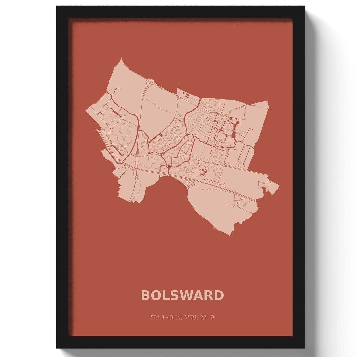 Poster Bolsward - Rood