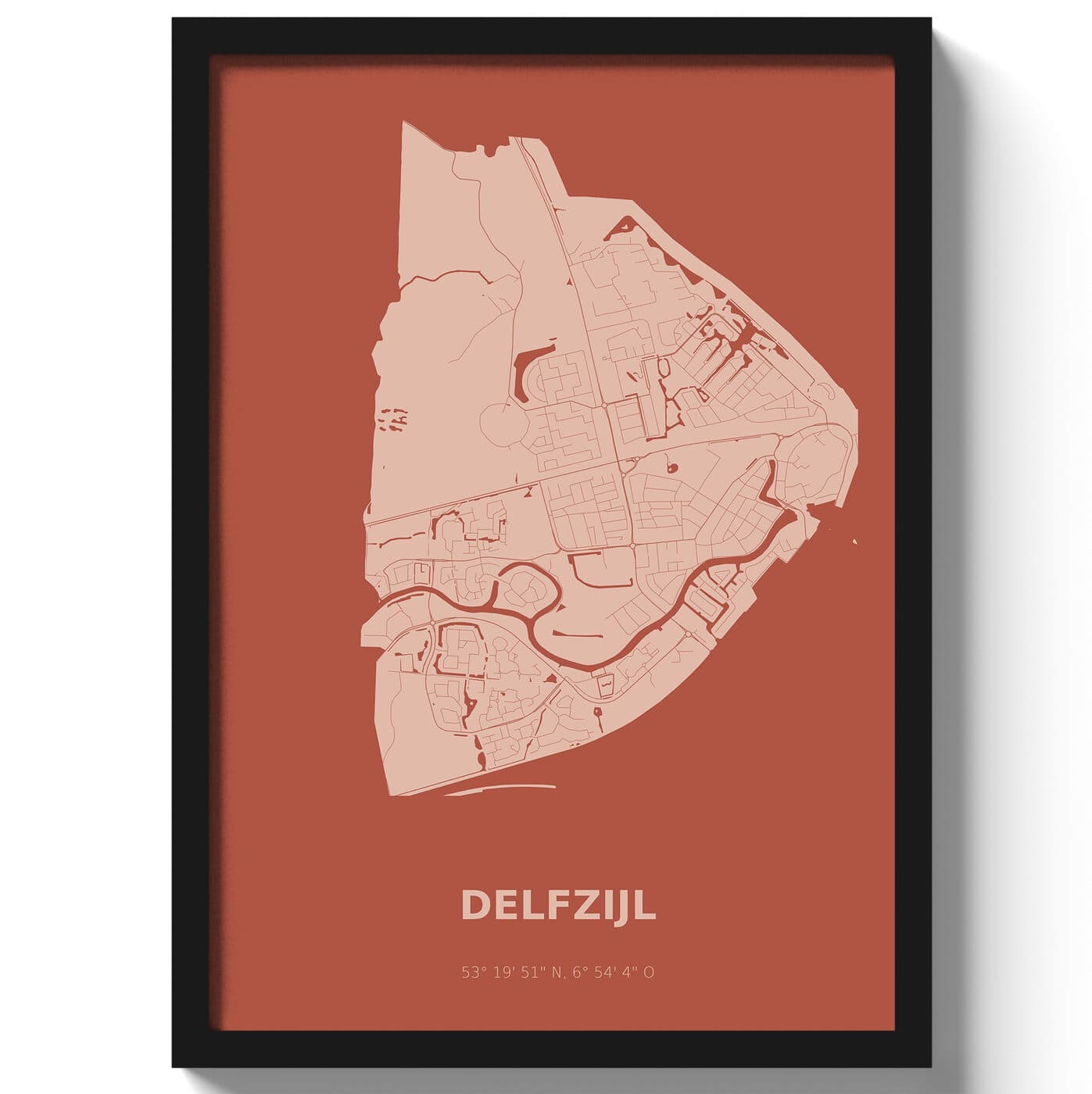 Poster Delfzijl - Rood