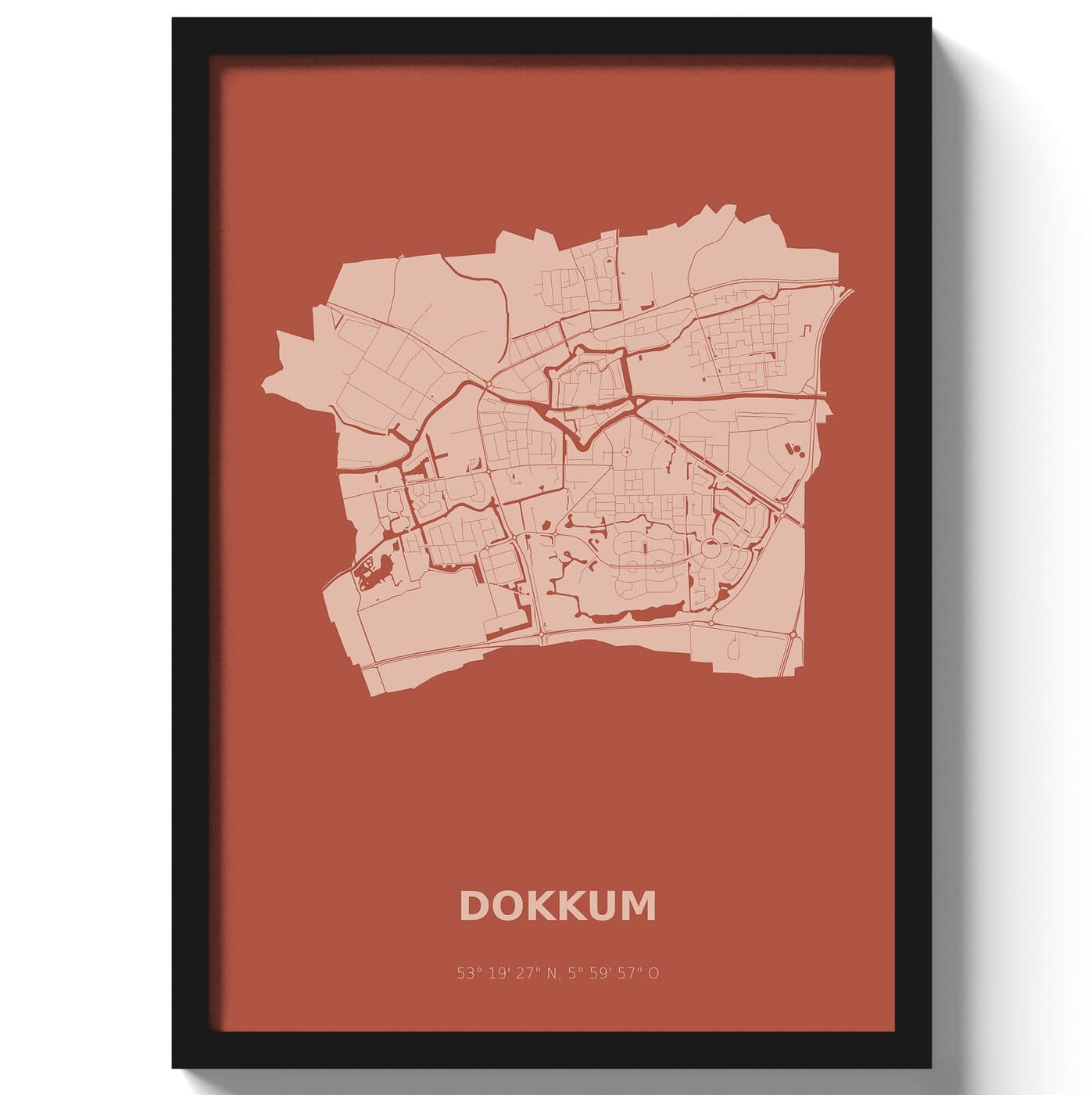 Poster Dokkum - Rood