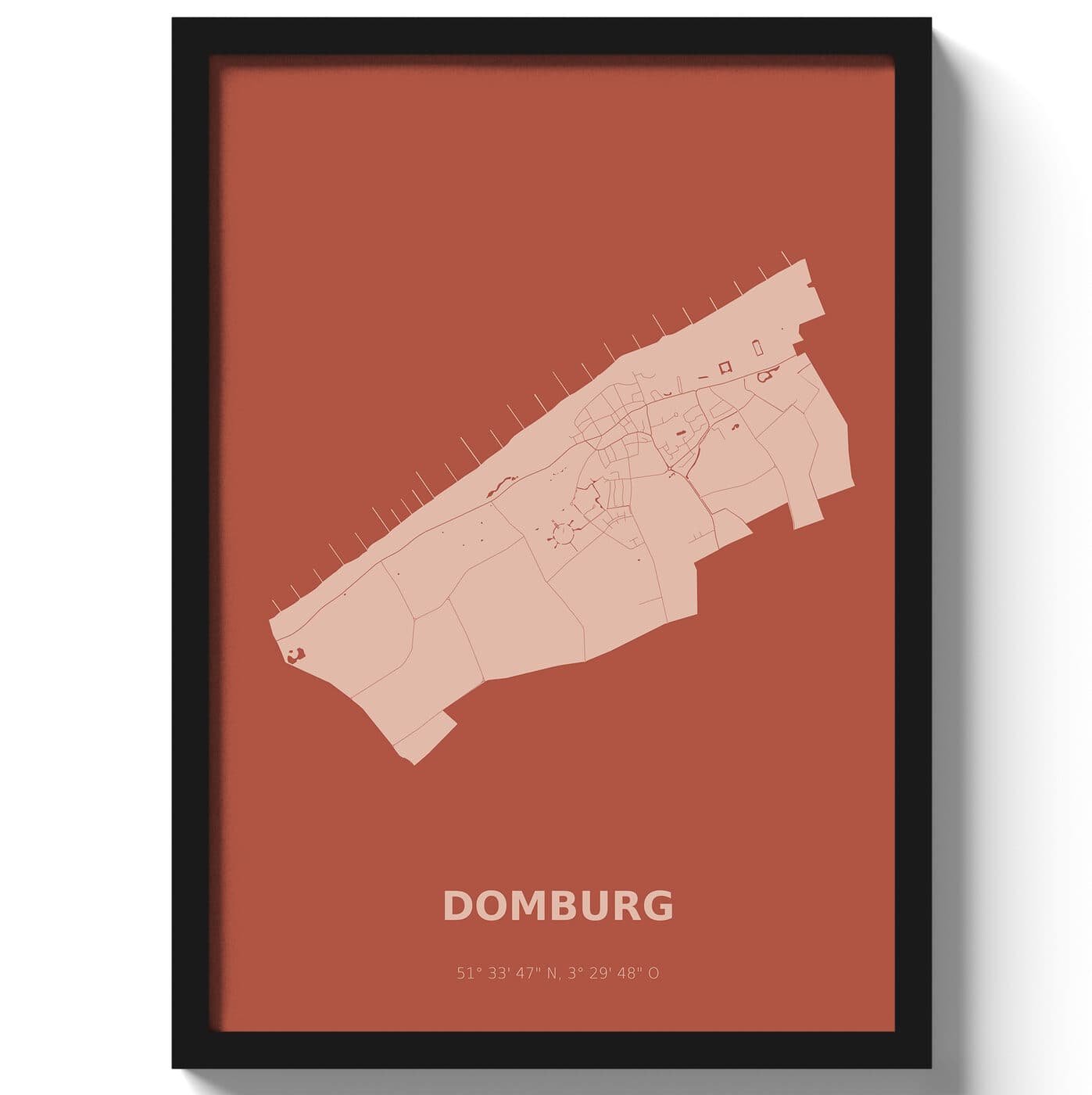 Poster Domburg - Rood