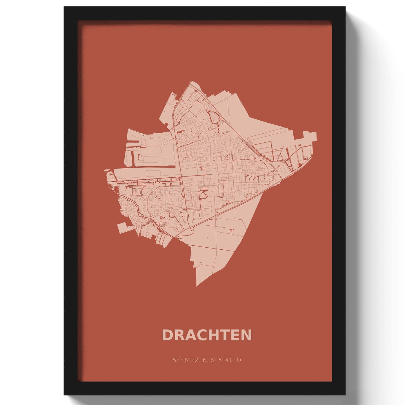 Poster Drachten - Rood