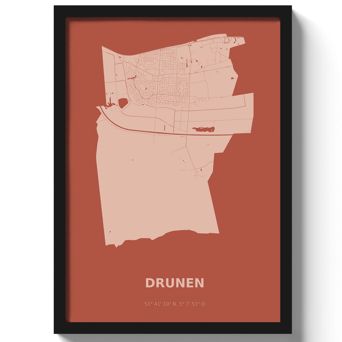 Poster Drunen - Rood