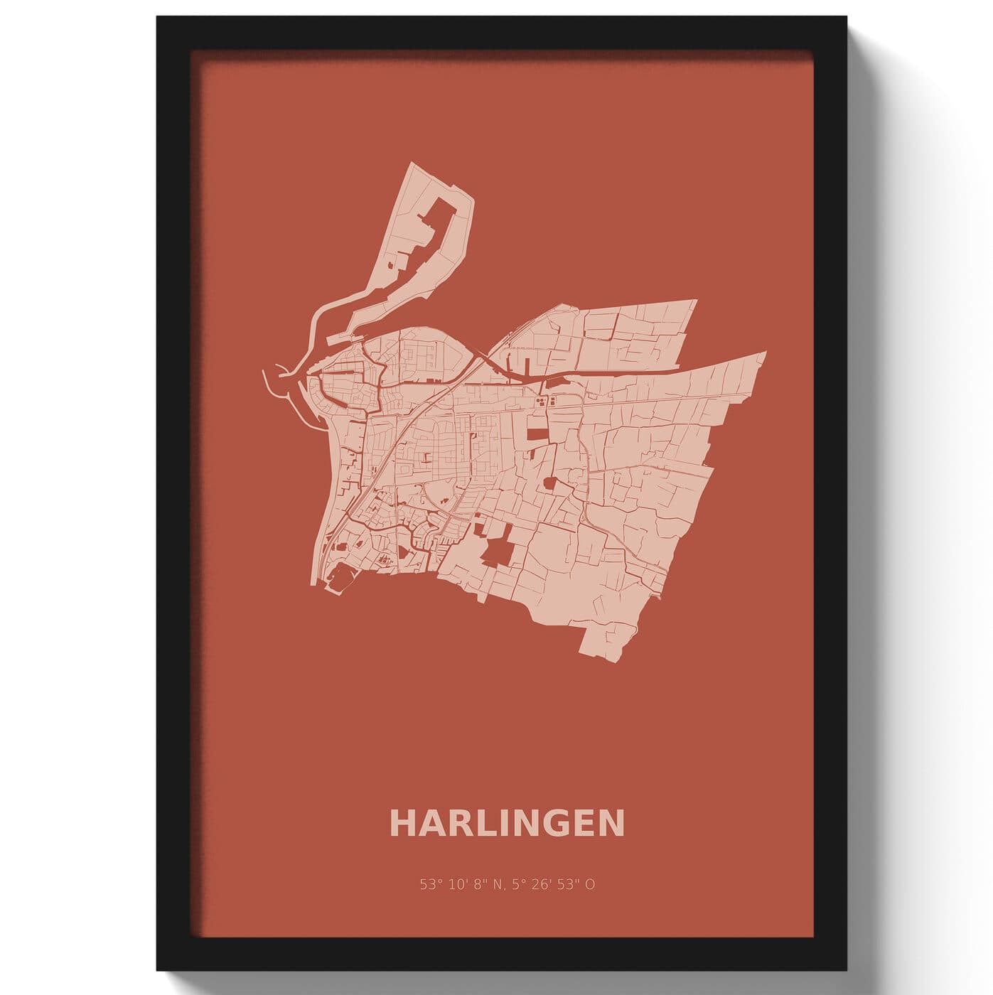 Poster Harlingen - Rood