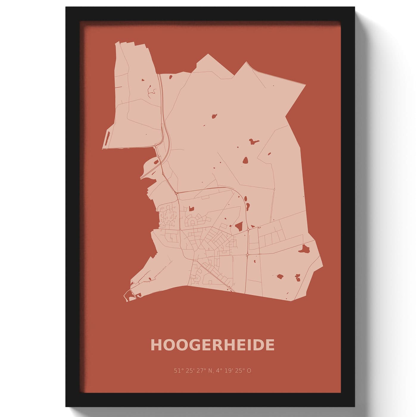 Poster Hoogerheide - Rood