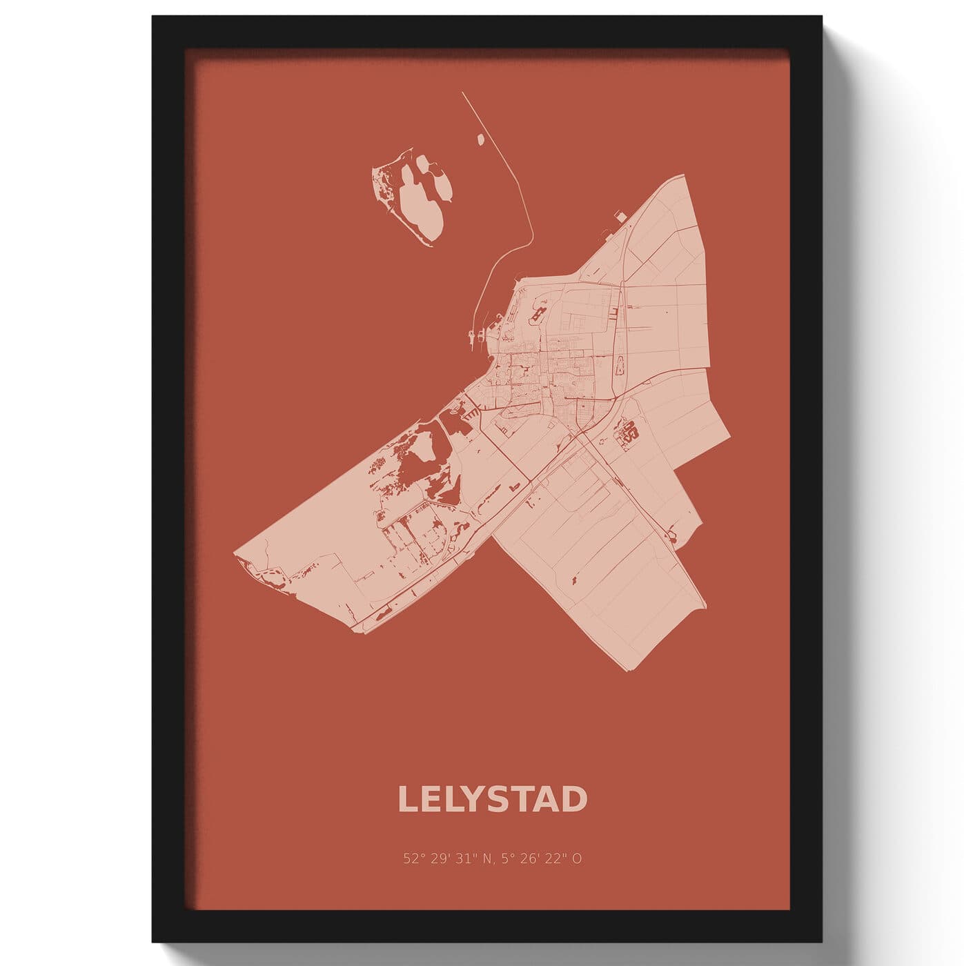 Poster Lelystad - Rood