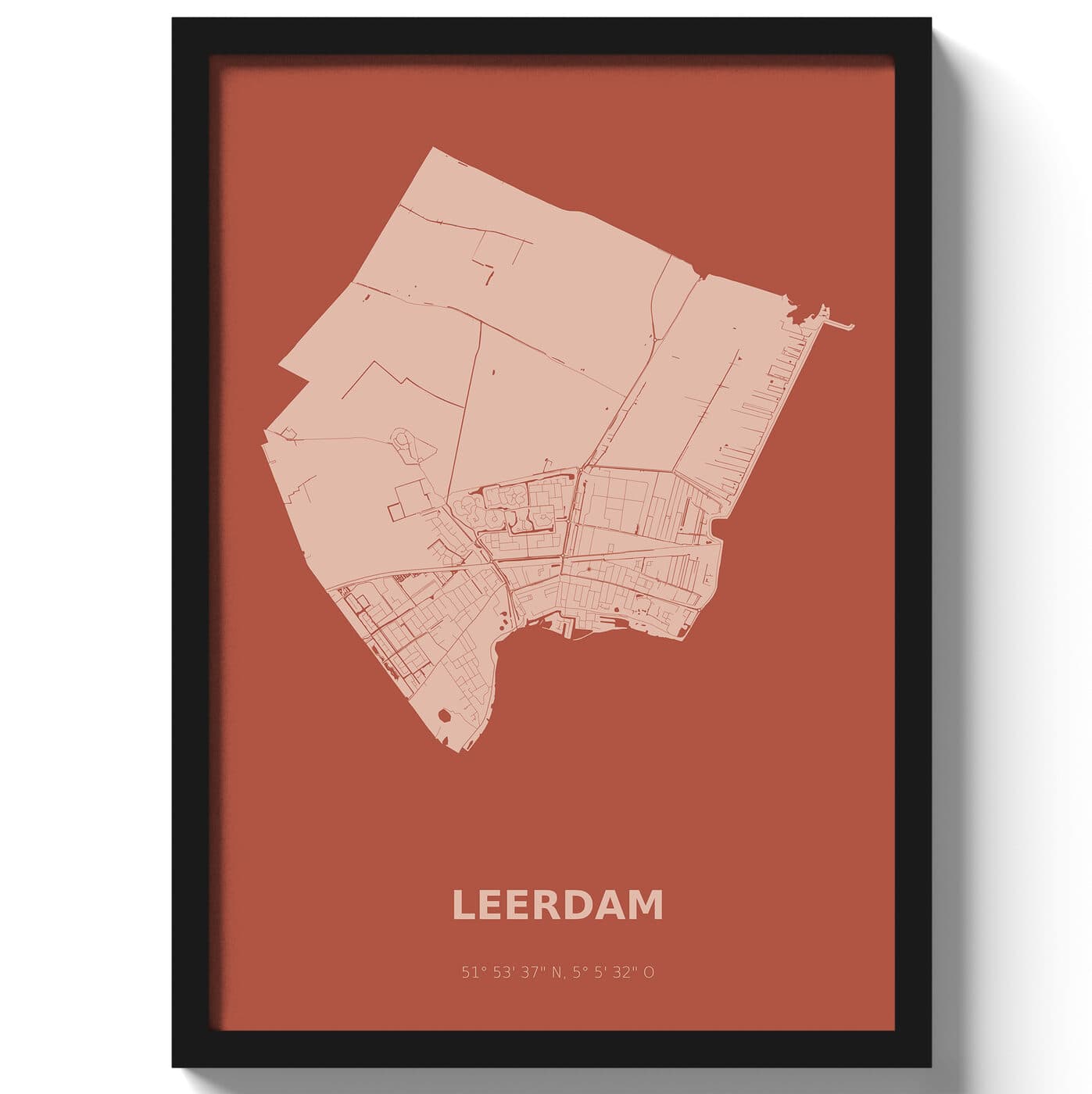 Poster Leerdam - Rood