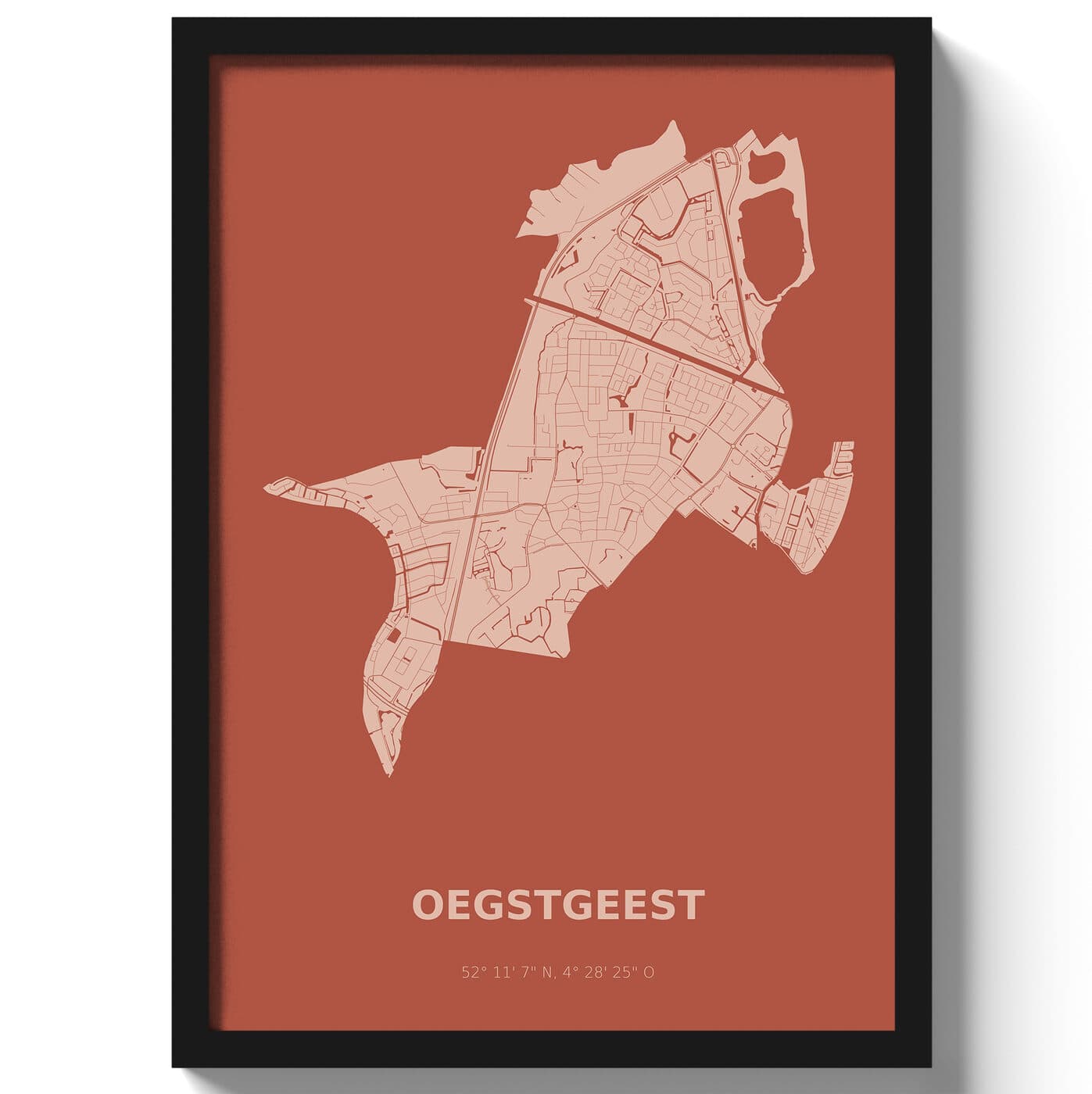 Poster Oegstgeest - Rood