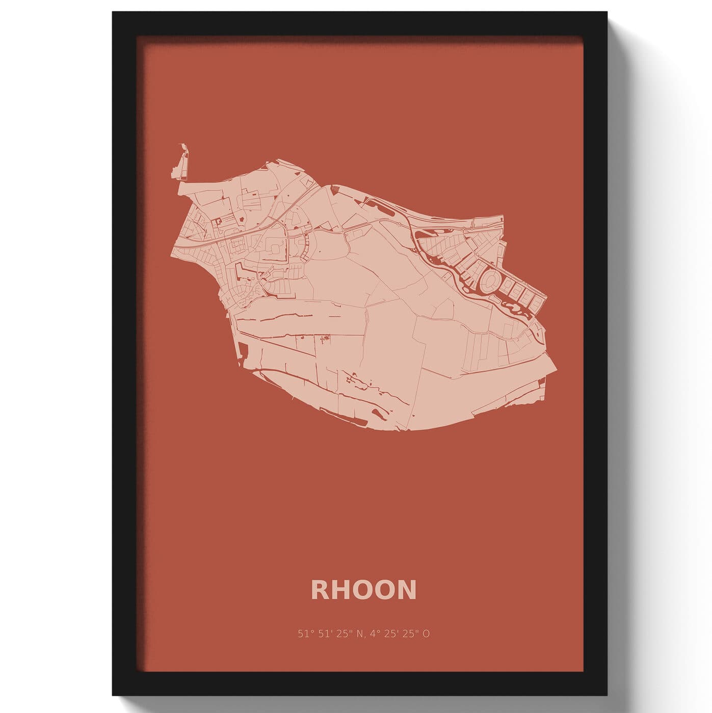 Poster Rhoon - Rood