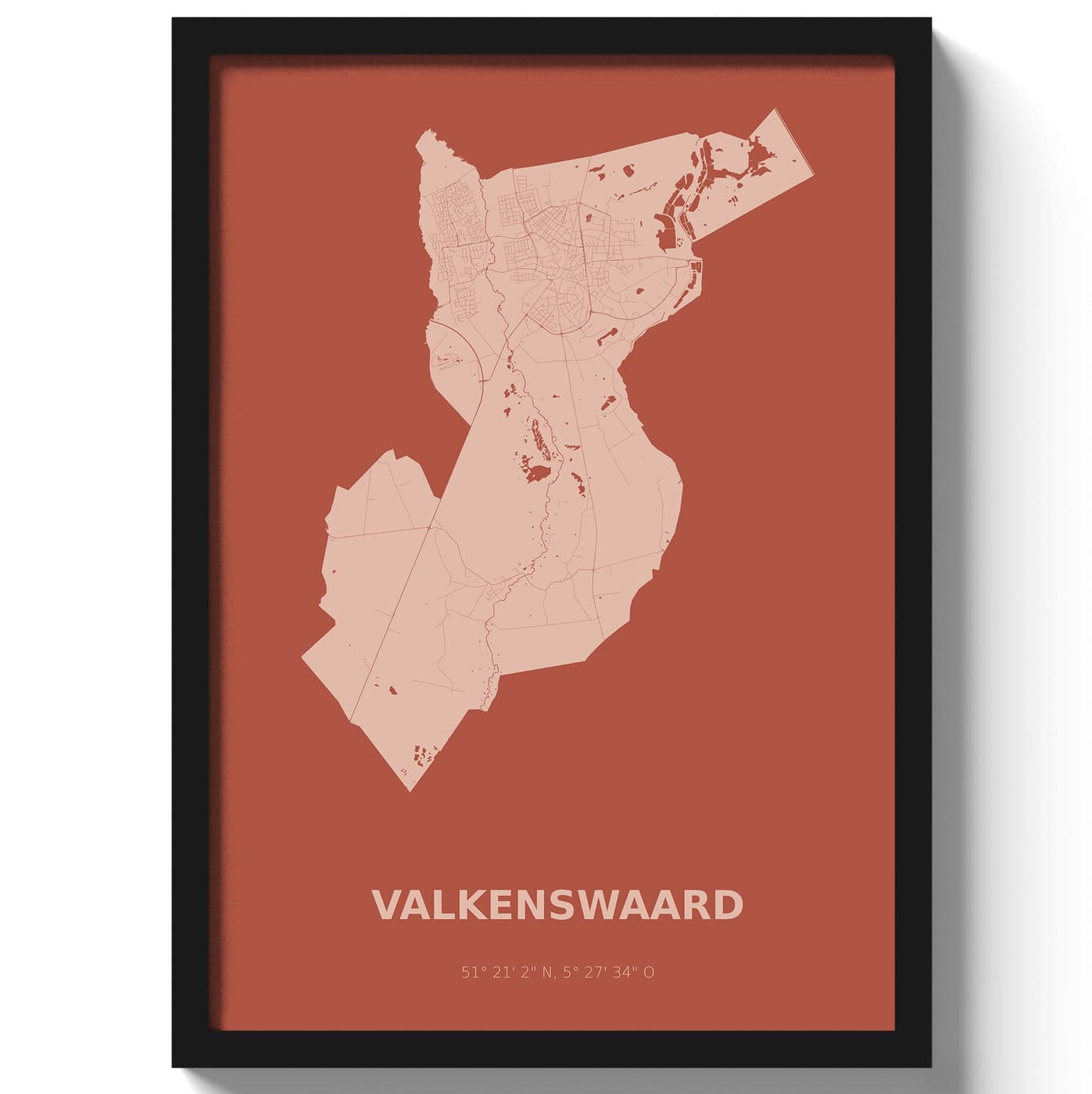 Poster Valkenswaard - Rood