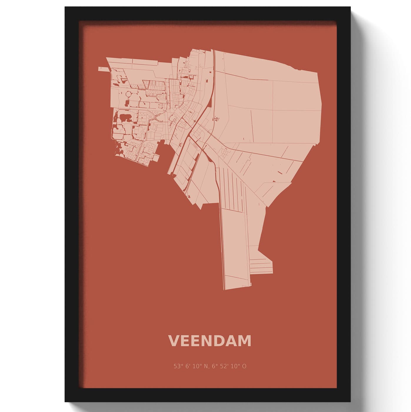 Poster Veendam - Rood