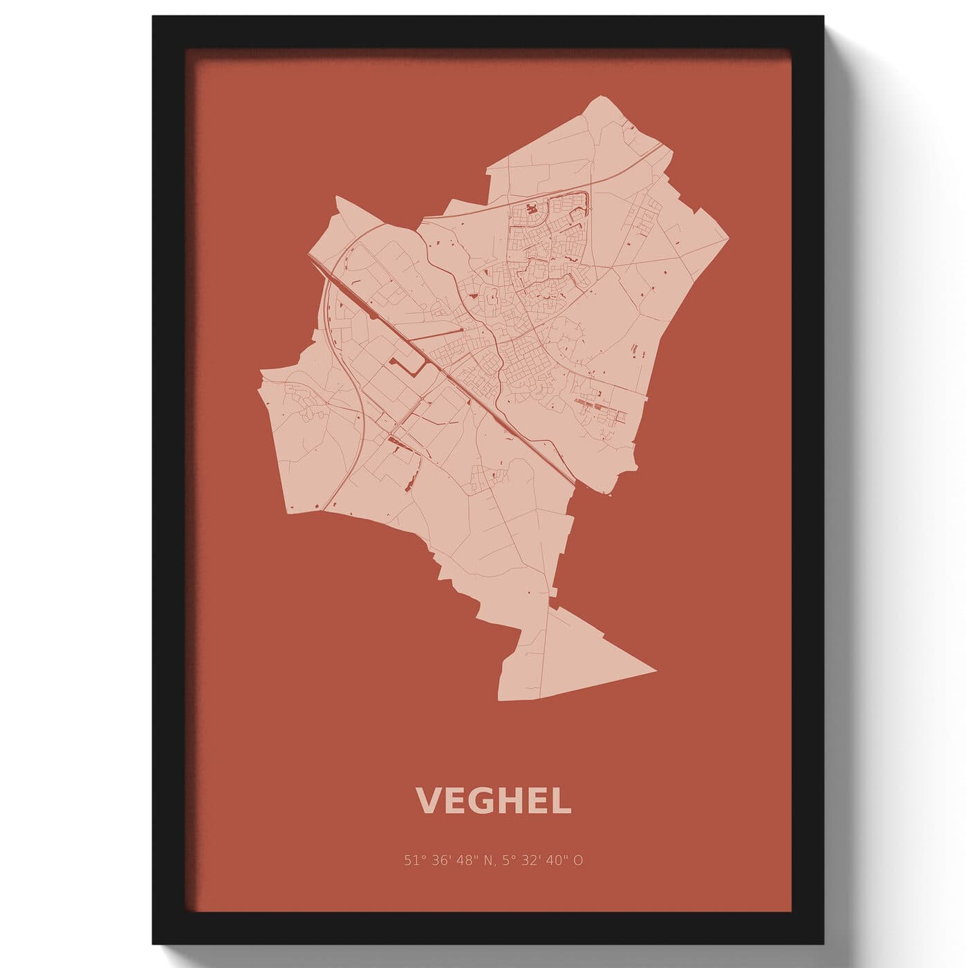 Poster Veghel - Rood
