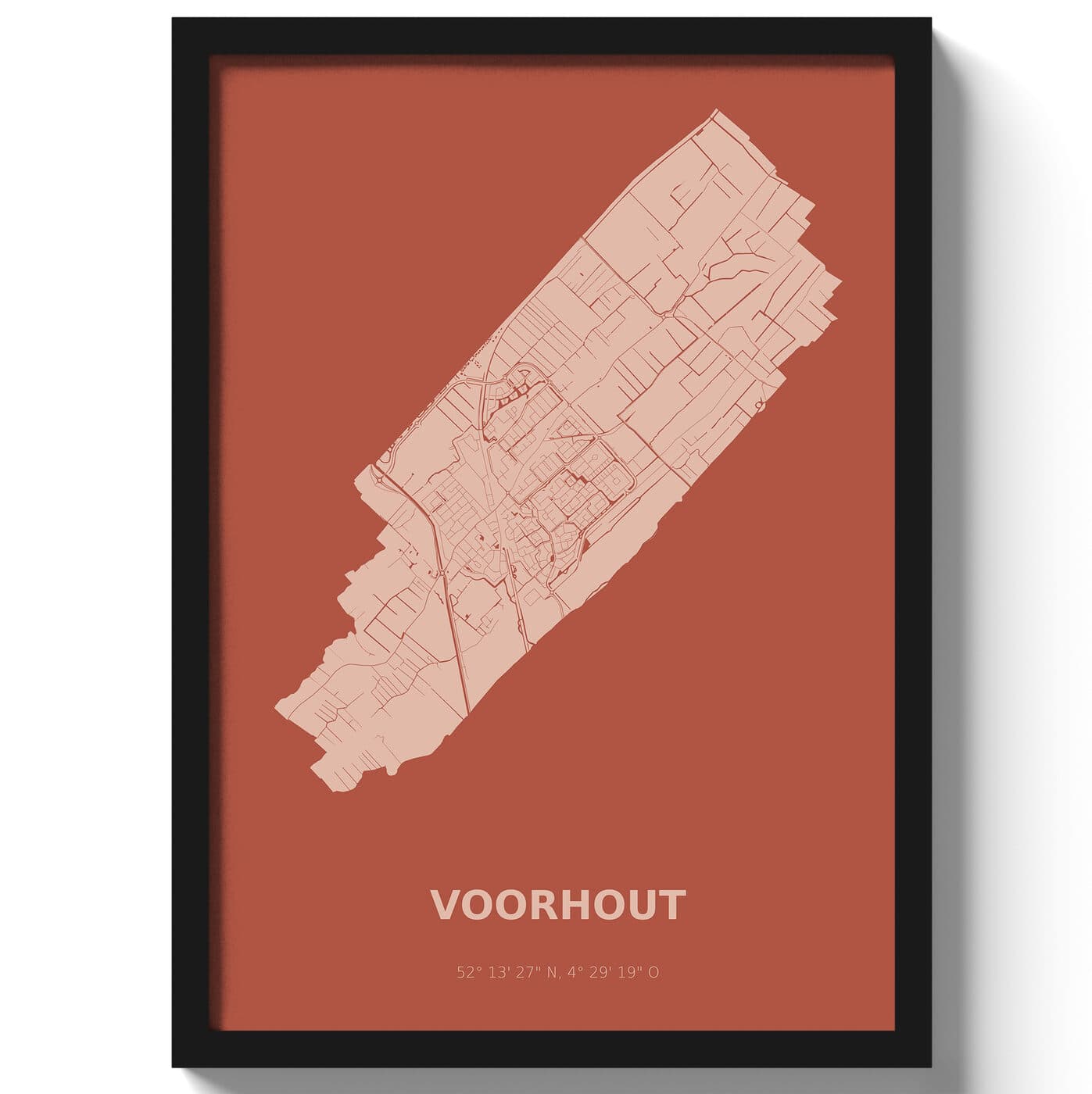 Poster Voorhout - Rood