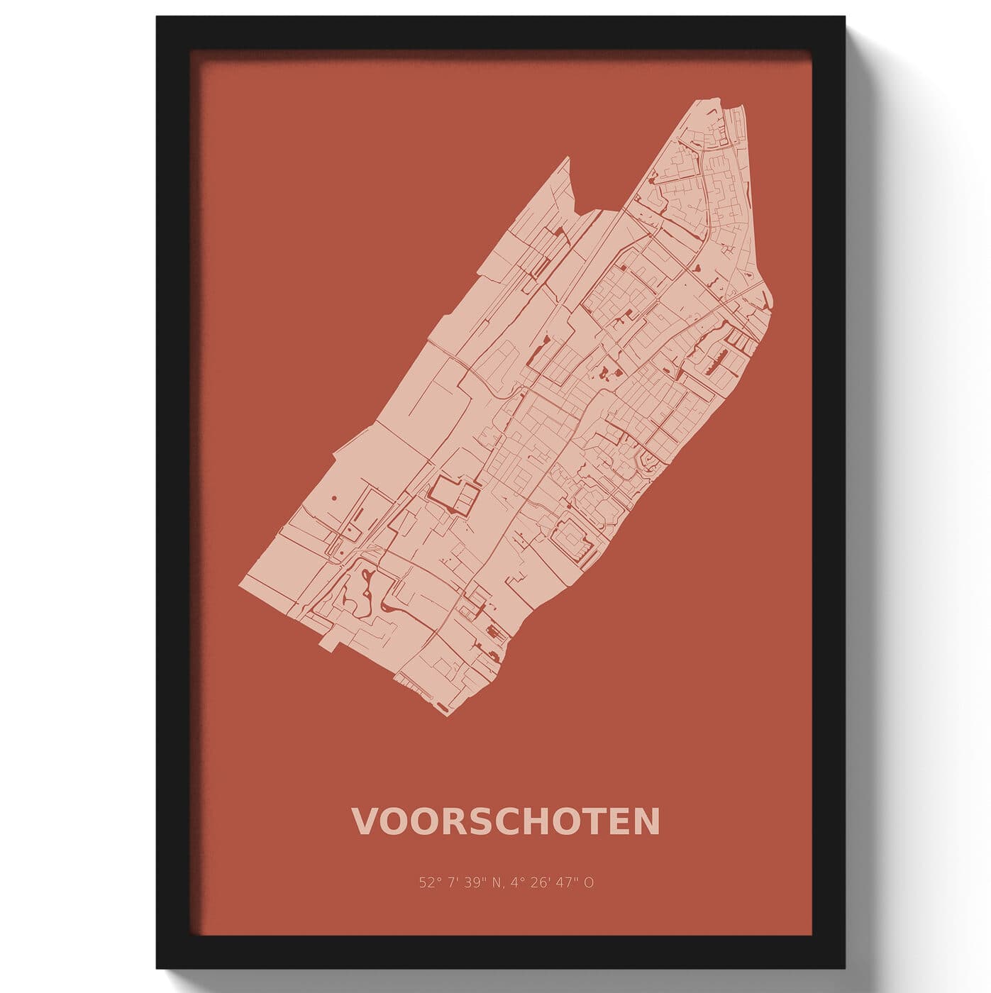 Poster Voorschoten - Rood
