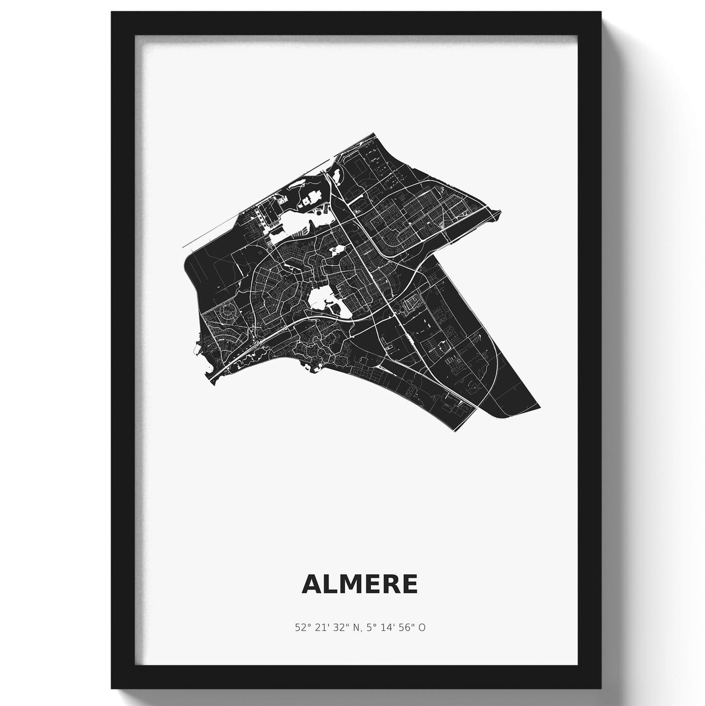 Poster Almere - Zwart/Wit