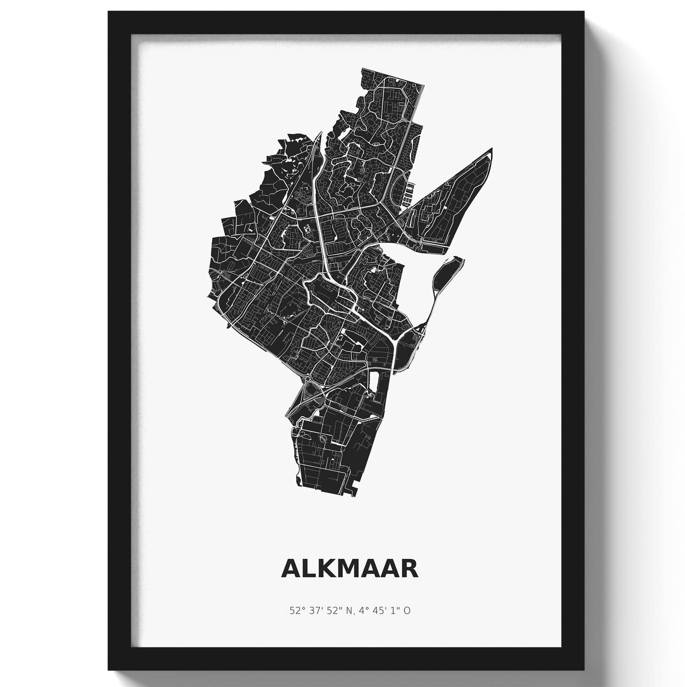 Poster Alkmaar - Zwart/Wit
