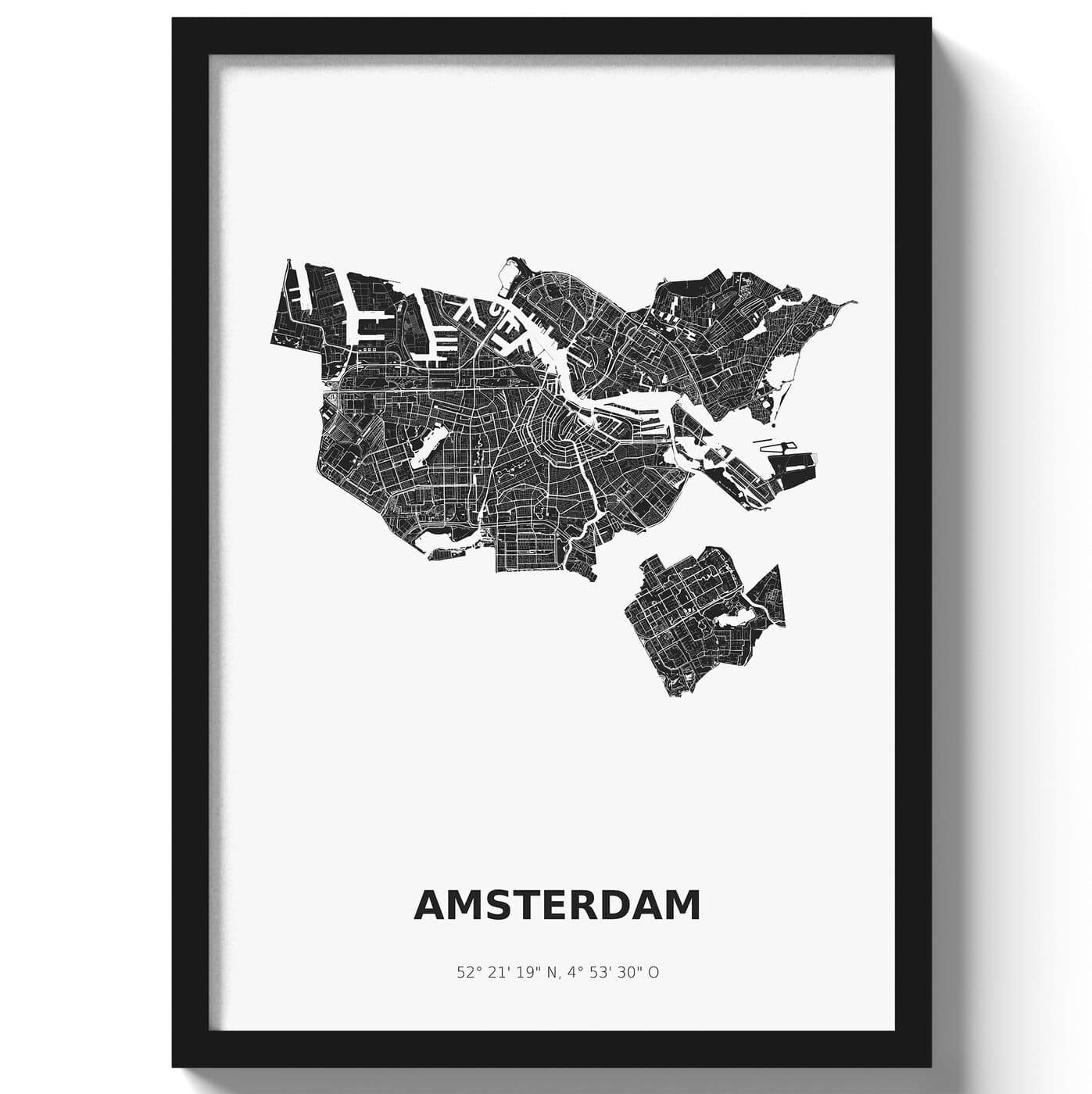 Poster Amsterdam - Zwart/Wit