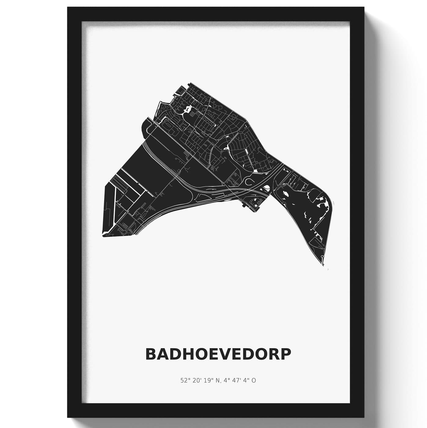 Poster Badhoevedorp - Zwart/Wit