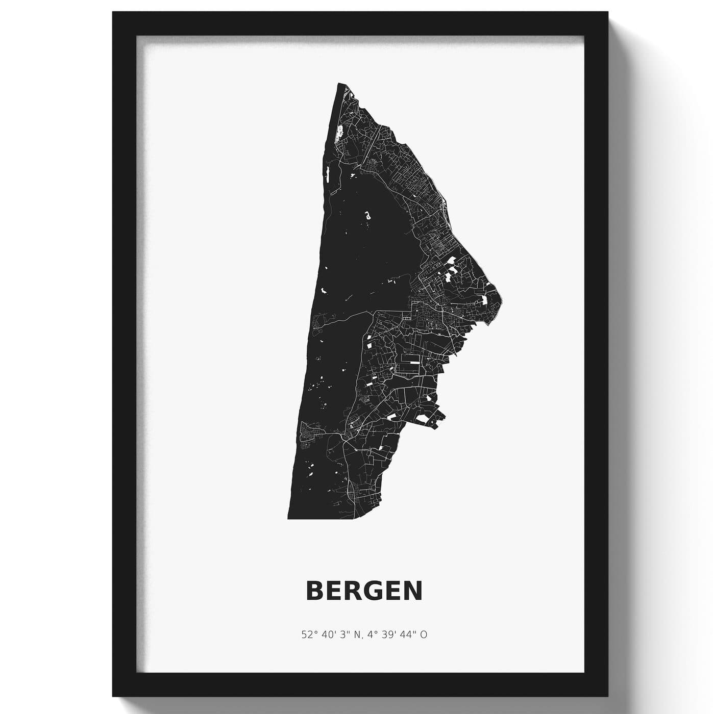 Poster Bergen - Zwart/Wit