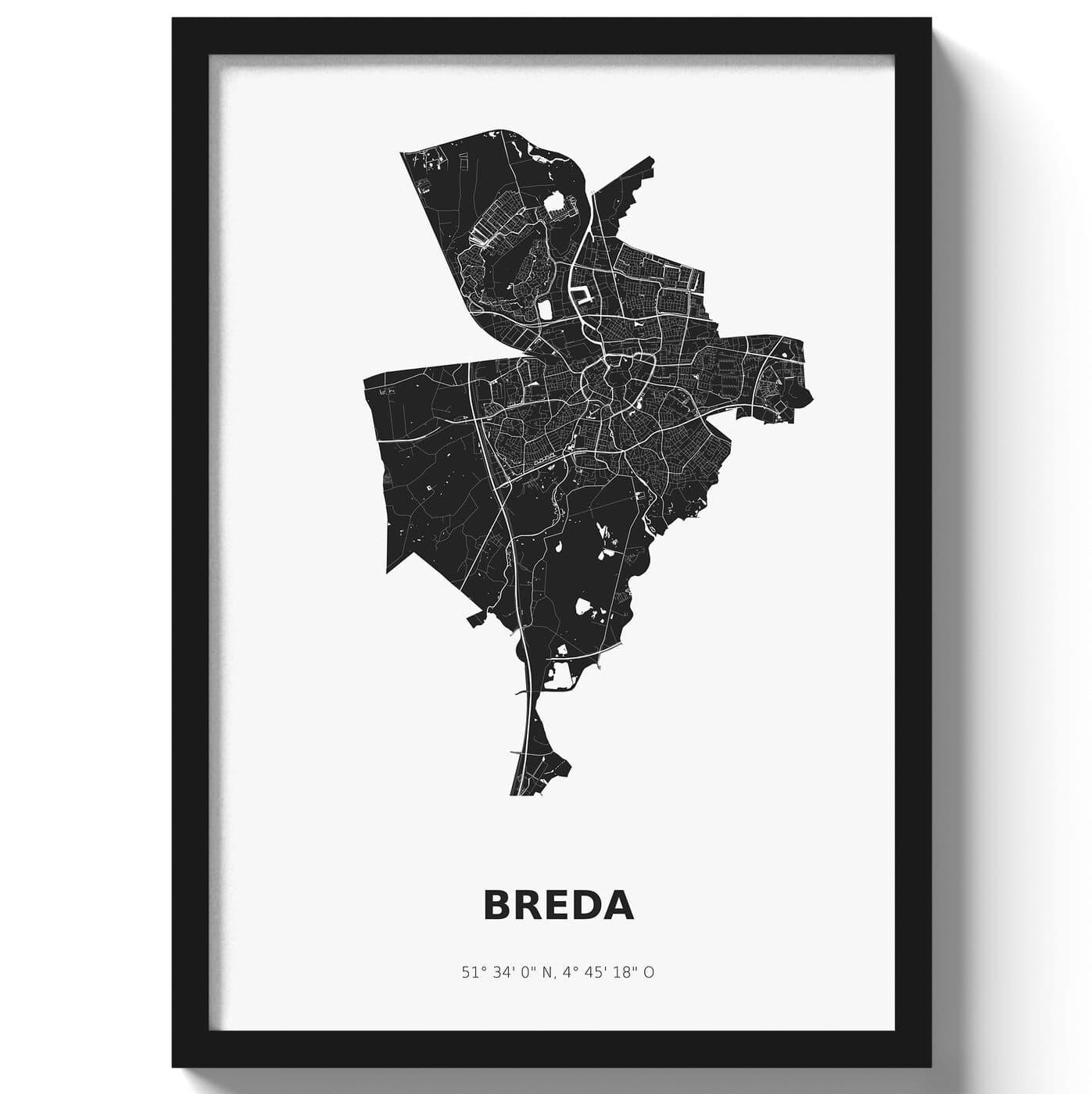 Poster Breda - Zwart/Wit