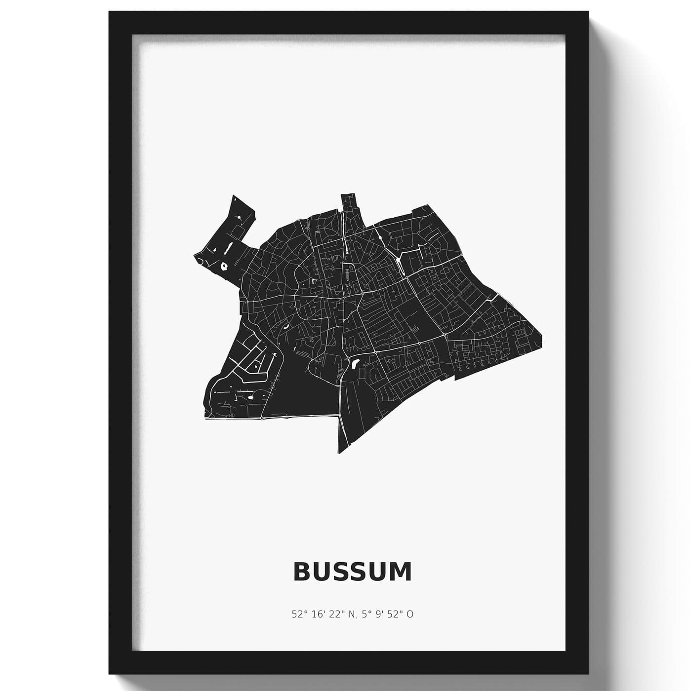 Poster Bussum - Zwart/Wit