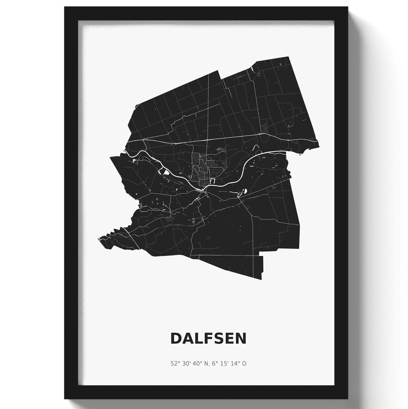 Poster Dalfsen - Zwart/Wit